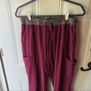 Wine Scrub Pants